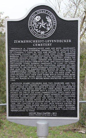Zimmerscheidt-Leyendecker Cemetery HTC Marker